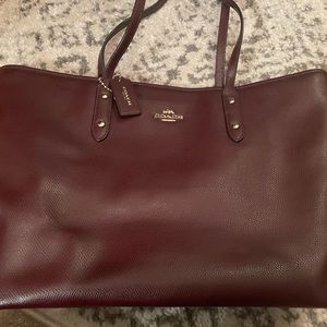 EUC Coach Ox Blood City Top Zip Tote